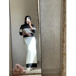 The Monochrome Knit Sweater & Skirt Set