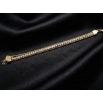 Eternal Heart Triple-Strand Gold Plated Tennis Bracelet