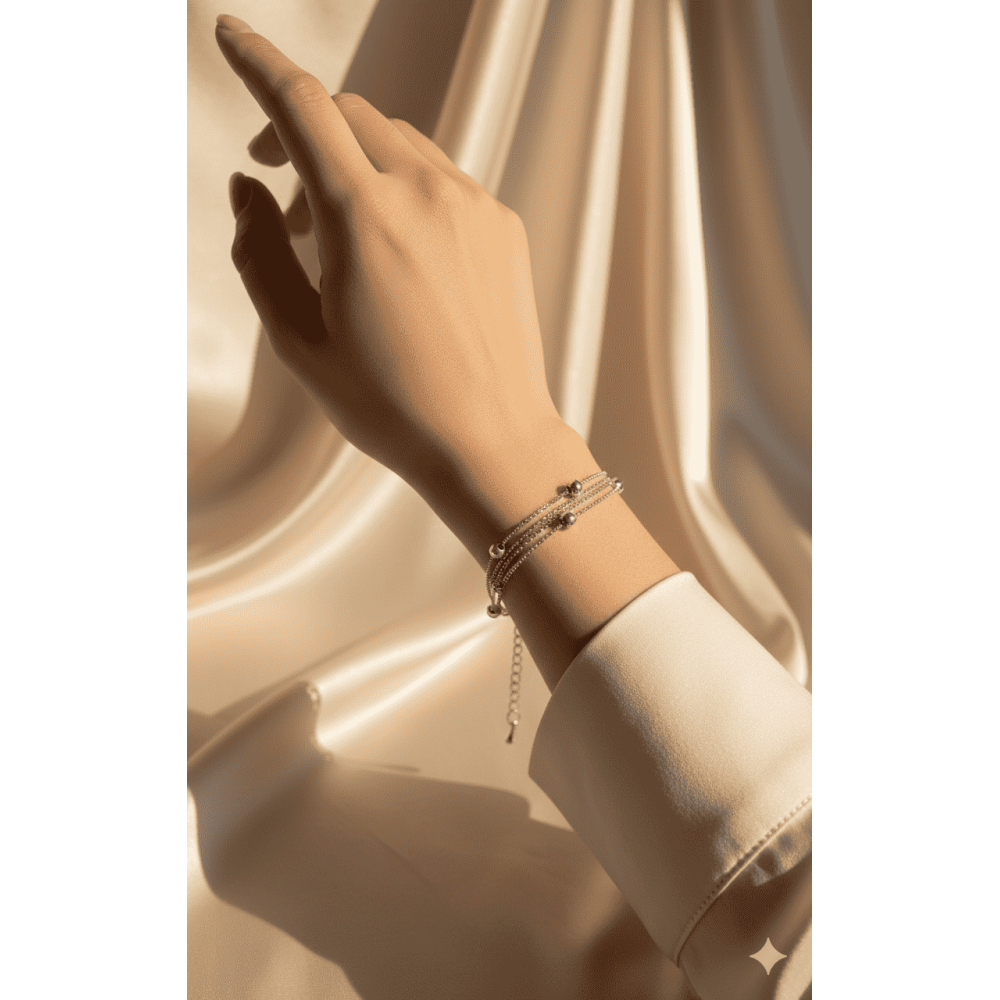 Elegant Sterling Silver Layered Bracelet