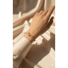 Premium Gold-Tone Layered Chain Bracelet for Women